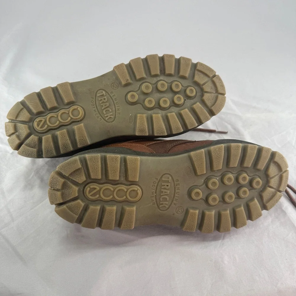 ECCO Track II Low Brown Leather GORE-TEX Hiking Shoes Mens 42 Waterproof